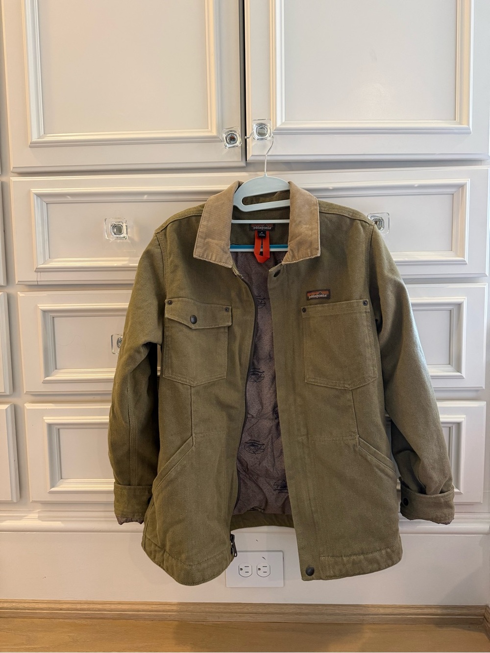 Patagonia Women’s Insulated Olive Green Canvas Jacket